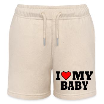 I love my baby - Kinder Organic Joggingshorts Mini Bolter von Stanley/Stella - Natur - Vorne