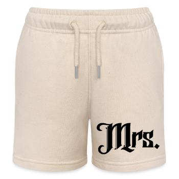 Mrs. Matching Paar Verlobung Hochzeit Flitterwochen - Kinder Organic Joggingshorts Mini Bolter von Stanley/Stella - Natur - Vorne