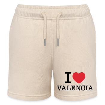 J’aime Valence | Valence | I Heart Valencia - Short de jogging enfant bio Stanley/Stella - écru doux - Devant