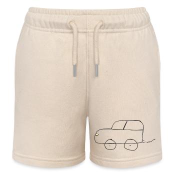 Gezeichnetes Auto - Kinder Organic Joggingshorts Mini Bolter von Stanley/Stella - Natur - Vorne