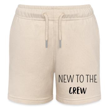 NEW TO THE CREW | baby Geschenk - Kinder Organic Joggingshorts Mini Bolter von Stanley/Stella - Natur - Vorne