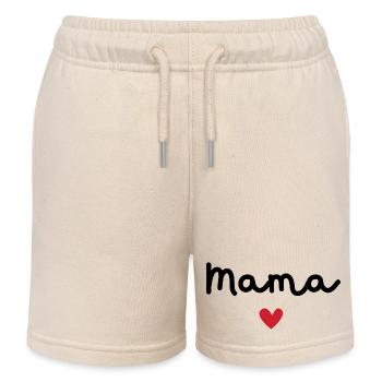 Mama of Love - Mama Geschenk - Kinder Organic Joggingshorts Mini Bolter von Stanley/Stella - Natur - Vorne