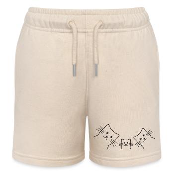 Kätzchen Katzen Familie Liebe Geschenkidee - Kinder Organic Joggingshorts Mini Bolter von Stanley/Stella - Natur - Vorne