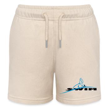 Logo natation nageur stylisé - Short de jogging enfant bio Stanley/Stella - écru doux - Devant