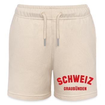 GRAUBÜNDEN Schweiz Switzerland - Kids Organic Sweat Shorts by Stanley/Stella - soft Ecru - Front