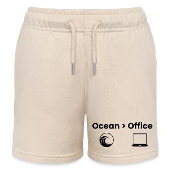 Ocean > Office – Abenteuer Shirt - Kinder Organic Joggingshorts Mini Bolter von Stanley/Stella - Natur - Vorne