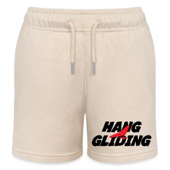 Intense Red Hang Gliding Graphic - Kids Organic Sweat Shorts by Stanley/Stella - soft Ecru - Front