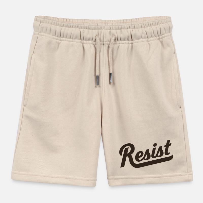 Résistez à la déclaration courageuse de lettres Short de jogging enfant bio Stanley/Stella
