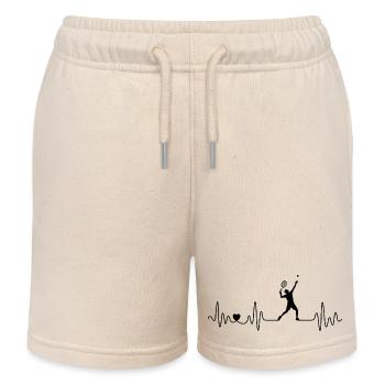 Tennis Herzschlag mit Aufschlag für Männer Jungs - Kinder Organic Joggingshorts Mini Bolter von Stanley/Stella - Natur - Vorne