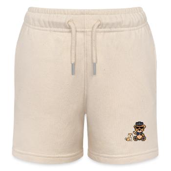 Pixel Bear Schriftart - Kinder Organic Joggingshorts Mini Bolter von Stanley/Stella - Natur - Vorne