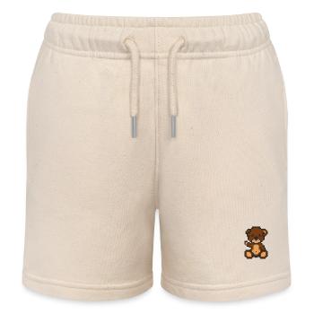 Pixel Bear Brownie - Short de jogging enfant bio Stanley/Stella - écru doux - Devant