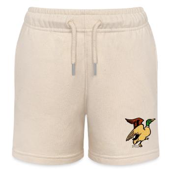Wildente Anas Boschas wild Ente Erpel illustration - Kinder Organic Joggingshorts Mini Bolter von Stanley/Stella - Natur - Vorne