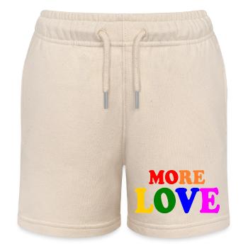 More love - Short de jogging enfant bio Stanley/Stella - écru doux - Devant