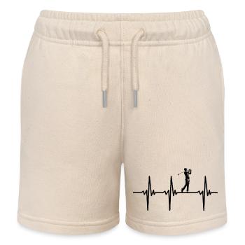 Herzschlag für Golfplatz Sport Golfspieler - Kinder Organic Joggingshorts Mini Bolter von Stanley/Stella - Natur - Vorne