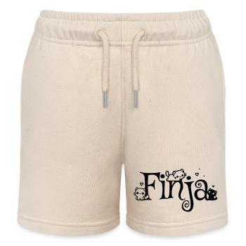 Finja Nom Prénom Chaton Nom - Short de jogging enfant bio Stanley/Stella - écru doux - Devant