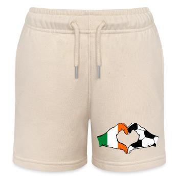 Irlande Football Drapeau Mains Coeur Forme - Short de jogging enfant bio Stanley/Stella - écru doux - Devant