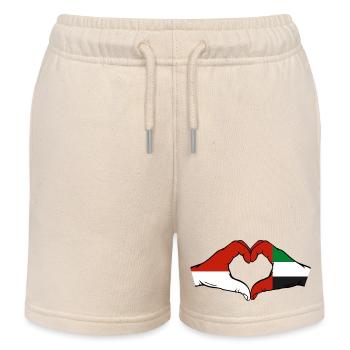 Monaco United Arab Emirates Flag - Kids Organic Sweat Shorts by Stanley/Stella - soft Ecru - Front