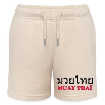 Muay Thai - Short de jogging enfant bio Stanley/Stella - écru doux - Devant