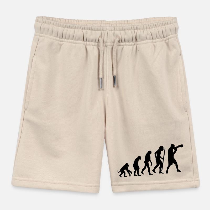 Evolution of Boxing Kids Organic Sweat Shorts by Stanley/Stella