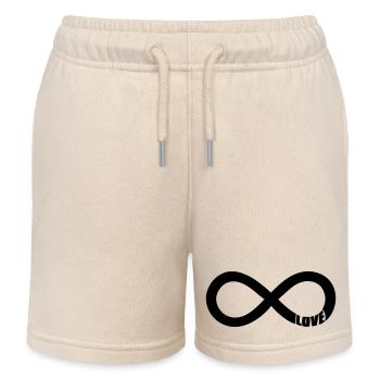 infinite love - valentine - Kids Organic Sweat Shorts by Stanley/Stella - soft Ecru - Front