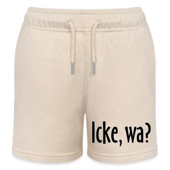 Berlin Spruch: Icke, wa? - Kinder Organic Joggingshorts Mini Bolter von Stanley/Stella - Natur - Vorne