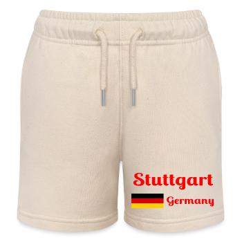 Stuttgart Allemagne - Imprimés élégants - Short de jogging enfant bio Stanley/Stella - écru doux - Devant
