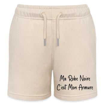 Ma robe noire est mon armure - Short de jogging enfant bio Stanley/Stella - écru doux - Devant