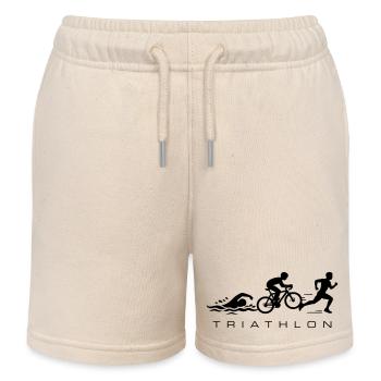 Triathlon Sport Triathlete - Kids Organic Sweat Shorts by Stanley/Stella - soft Ecru - Front
