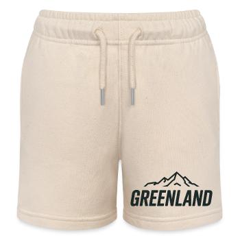 Greenland Badge - Greenland / Grønland  - Kids Organic Sweat Shorts by Stanley/Stella - soft Ecru - Front
