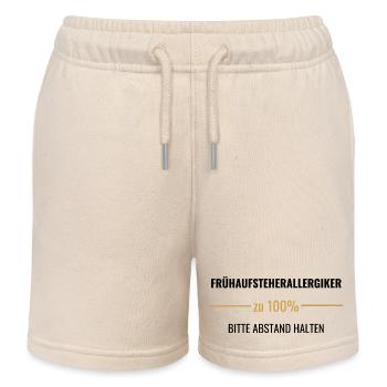 Frühaufsteherallergiker zu 100% - Kinder Organic Joggingshorts Mini Bolter von Stanley/Stella - Natur - Vorne