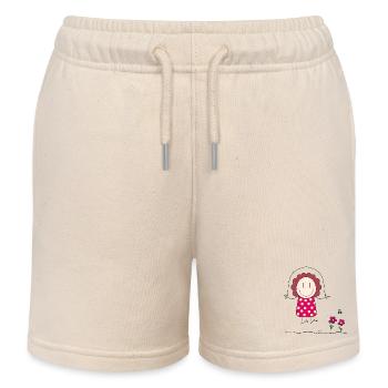 Seilspringen macht glücklich - rothaarig - Kinder Organic Joggingshorts Mini Bolter von Stanley/Stella - Natur - Vorne