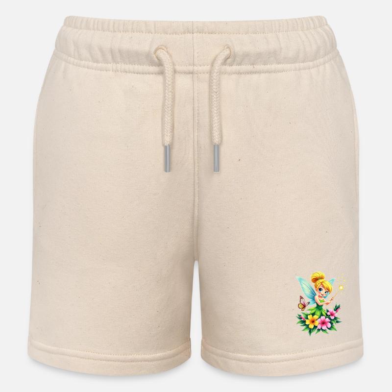 Elfee - Short de jogging enfant bio Stanley/Stella - écru doux