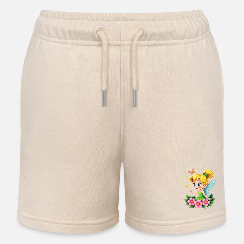 Fée - Short de jogging enfant bio Stanley/Stella - écru doux