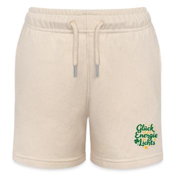 Happiness Energy Light - Kids Organic Sweat Shorts by Stanley/Stella - soft Ecru - Front