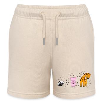 Evolution - Tiere - Kinder Organic Joggingshorts Mini Bolter von Stanley/Stella - Natur - Vorne