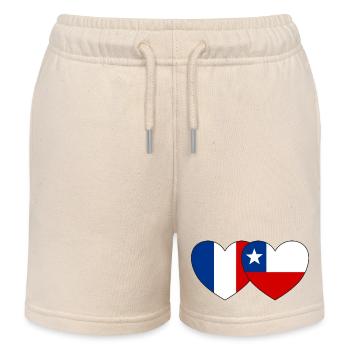 France Chili Flag Coeur - Short de jogging enfant bio Stanley/Stella - écru doux - Devant