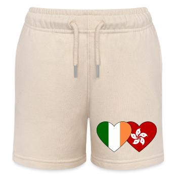Irlande Hong Kong Flag Heart - Short de jogging enfant bio Stanley/Stella - écru doux - Devant