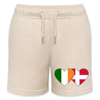 Irlande Danemark Flag Heart - Short de jogging enfant bio Stanley/Stella - écru doux - Devant