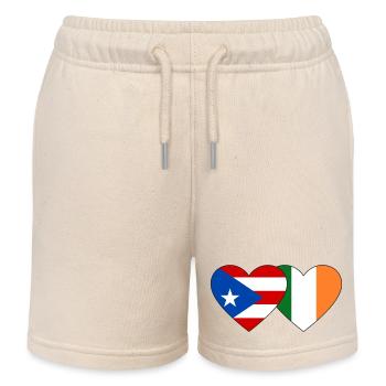 Porto Rico Drapeau de l’Irlande Coeur - Short de jogging enfant bio Stanley/Stella - écru doux - Devant