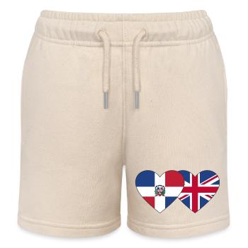 République dominicaine Angleterre Drapeau - Short de jogging enfant bio Stanley/Stella - écru doux - Devant