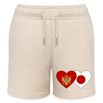 Monténégro Drapeau du Japon - Short de jogging enfant bio Stanley/Stella - écru doux - Devant