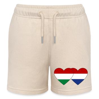 Hongrie Drapeau Hollande Coeur - Short de jogging enfant bio Stanley/Stella - écru doux - Devant