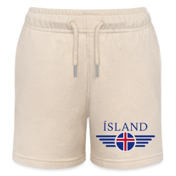 Islande Merveilles naturelles T-shirt - Short de jogging enfant bio Stanley/Stella - écru doux - Devant