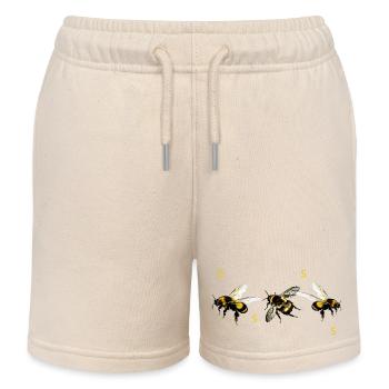 Kleine puschel Hummel - Kinder Organic Joggingshorts Mini Bolter von Stanley/Stella - Natur - Vorne