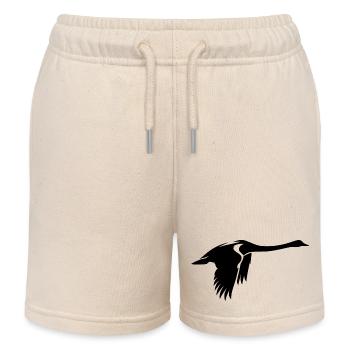 Eleganter fliegender Schwan - Kinder Organic Joggingshorts Mini Bolter von Stanley/Stella - Natur - Vorne