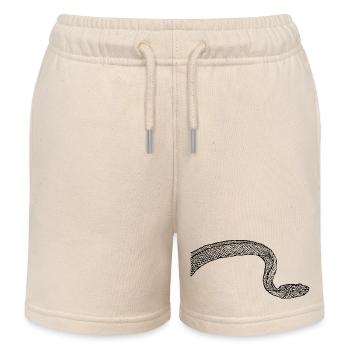 Snake Snakes - Kids Organic Sweat Shorts by Stanley/Stella - soft Ecru - Front