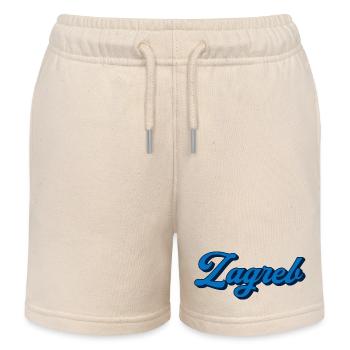 Zagreb Script Logo Style - Short de jogging enfant bio Stanley/Stella - écru doux - Devant