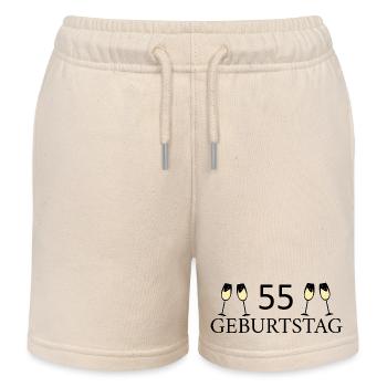 55.Geburtstag 55 Jahre - Kinder Organic Joggingshorts Mini Bolter von Stanley/Stella - Natur - Vorne