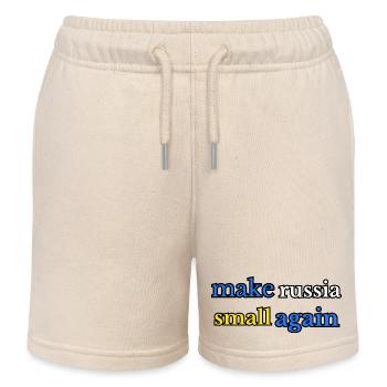 Make russia small again, blue yellow - Kids Organic Sweat Shorts by Stanley/Stella - soft Ecru - Front