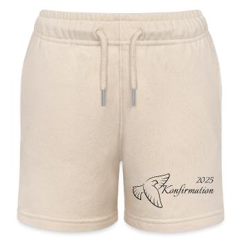 Konfirmation 2025 fliegende Taube Heiliger Geist - Kinder Organic Joggingshorts Mini Bolter von Stanley/Stella - Natur - Vorne